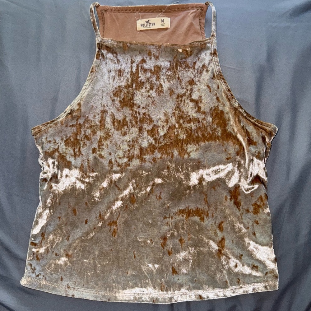 SOLD - Hollister Velvet Crop Top